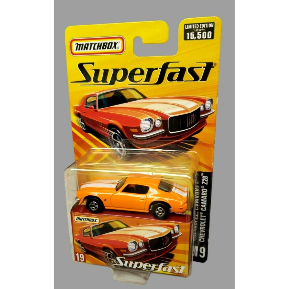 2005 Matchbox CHEVROLET CAMARO Z28 Orange #019 Superfast  Limited #1/15,500 1:64